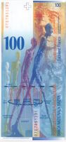 Schweiz 100 Franken 2007 Unterschriftenvariante Blattner