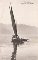 Montreux  VD Traditionelle Barque auf dem Genfersee schiff