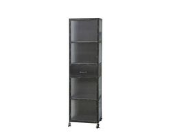 Chic Antique Hochschrank FACTORY Metall schwarz