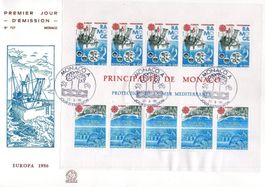 MONACO 1986 EUROPA NATUR + UMWELTSCHUTZ AUSGABETAG - L137