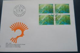 FDC Meteorologische Anstalt und Gotthardstrassen ET 1980