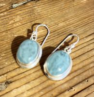 Ohrringe Silber  mit Aquamarin. Silber 925. 