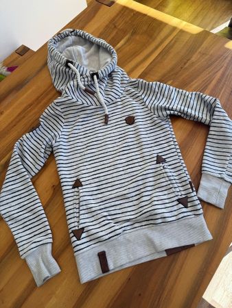 Naketano Pullover Hoodie gestreift mit Kapuze Gr. XS