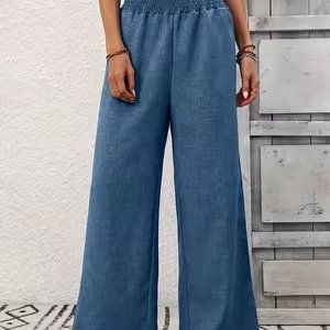Pantaloni: pantalon large taille haute, taille élastique T46 – Nuovo (secondo la descrizione) da Tolochenaz venduto da nieeva 1
