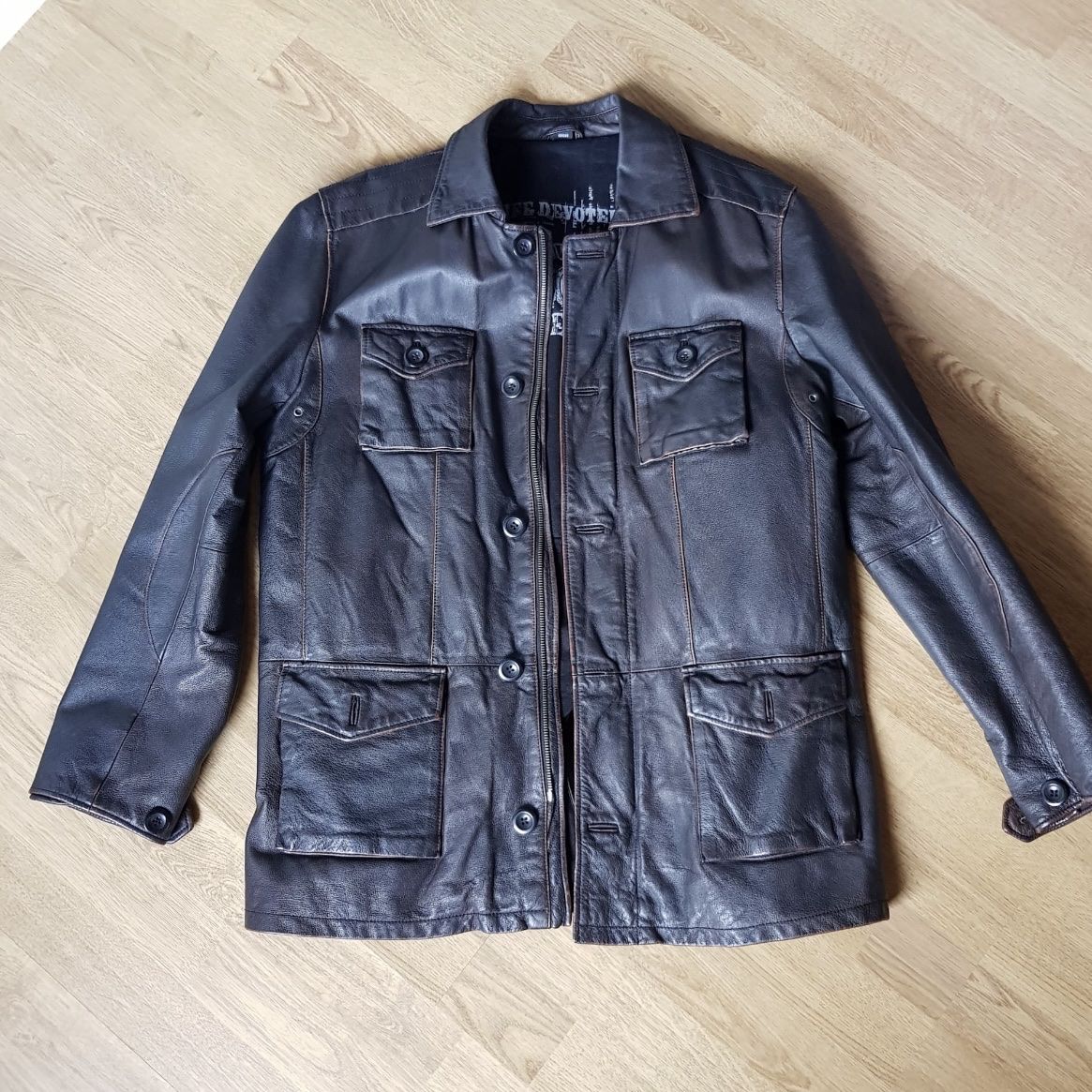 Vestes: Veste en cuir aviator vintage – D'occasion à Moutier par Happyvidedressing 5