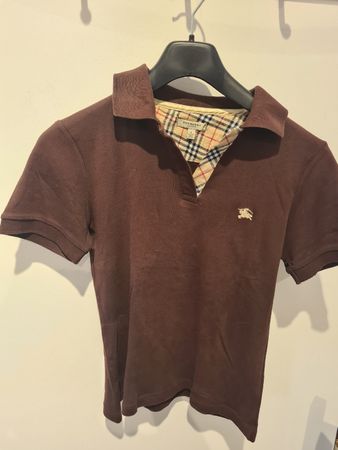 Damen Polo Burberry Grösse S braun 100% Baumwolle