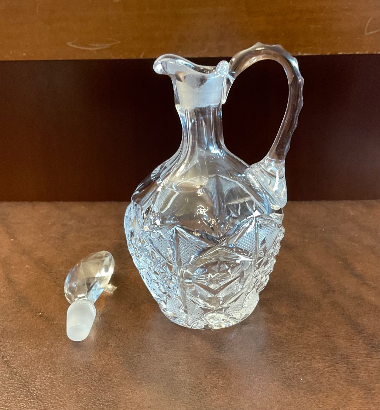 Caraffe: Kleine Kristall Karaffe H 16 cm – Usato da Allschwil venduto da Kasi1010 3
