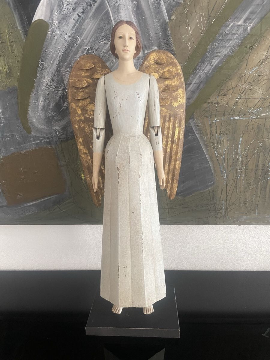 Figuren: Figur Engel Holz 80 cm  – Gebraucht aus Lausen von artehome 2
