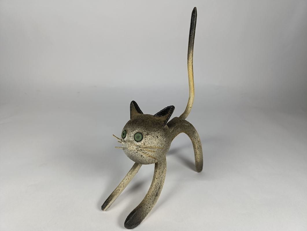 Statuette: 3 Statuettes décorative chat en argile – Usato da Thielle venduto da Plusvalue_Neuchatel 3