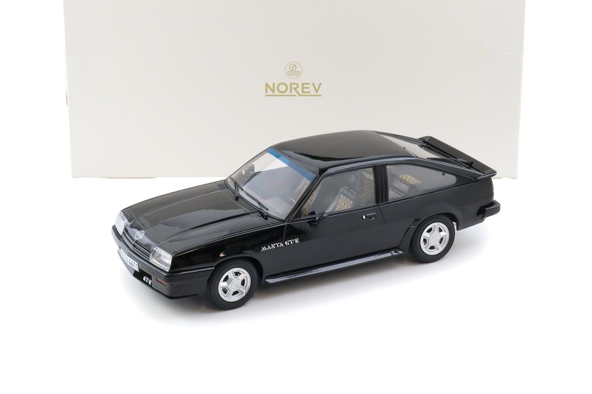 Opel Modellini d'auto: OPEL MANTA CC GT/E 1982 BLACK 1:18 NOREV – Nuovo e nell'imballaggio originale da Suhr venduto da Moebelsiralfred 1