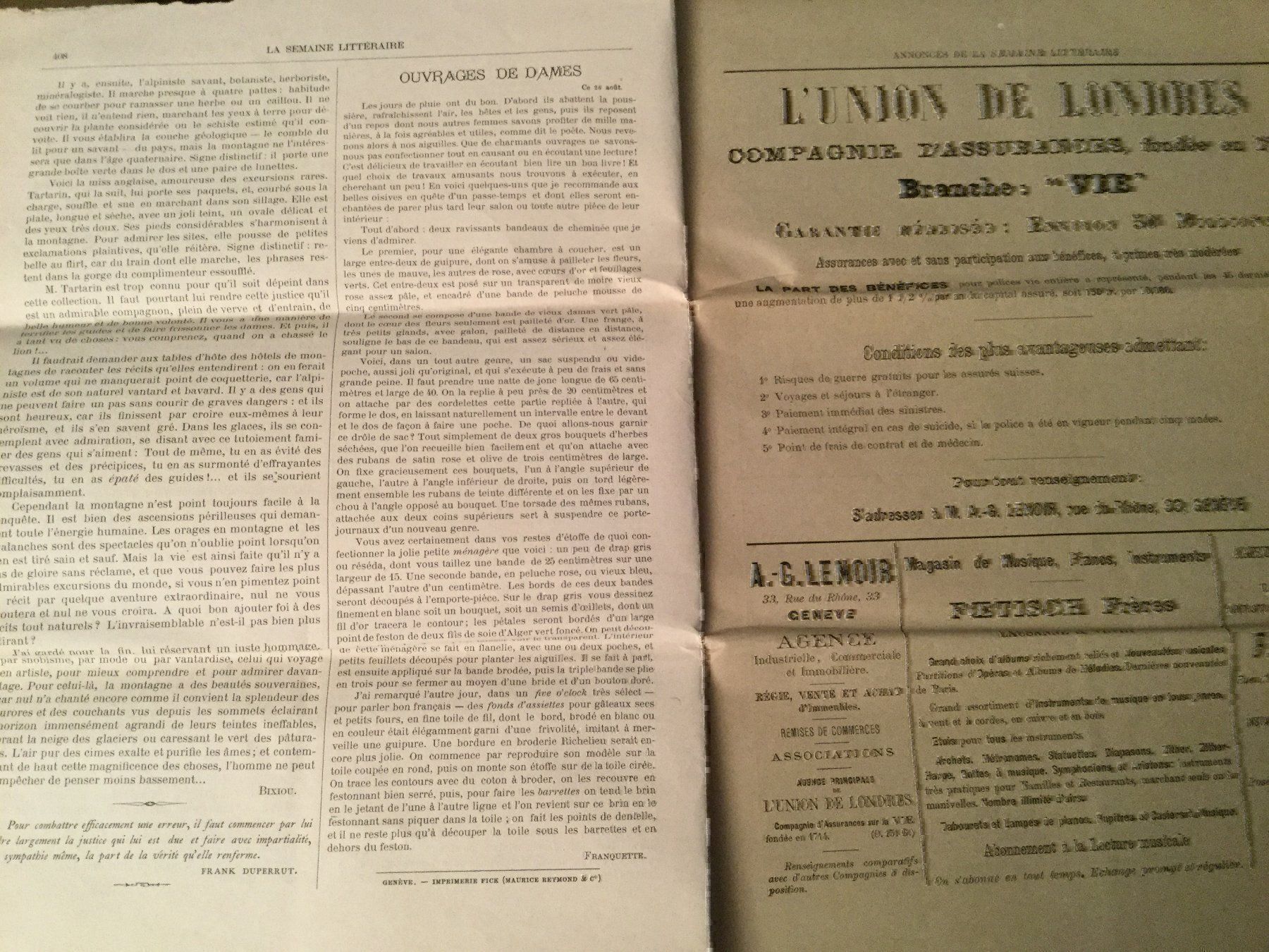Tutti le monete: La Semaine Littéraire, 25 Août 1894 – Usato da Luzern venduto da Einh0rn 8