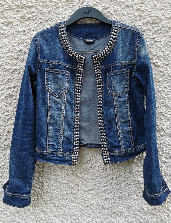 Elegantes Jeansjacke Mit Glitzer Ebenbild
