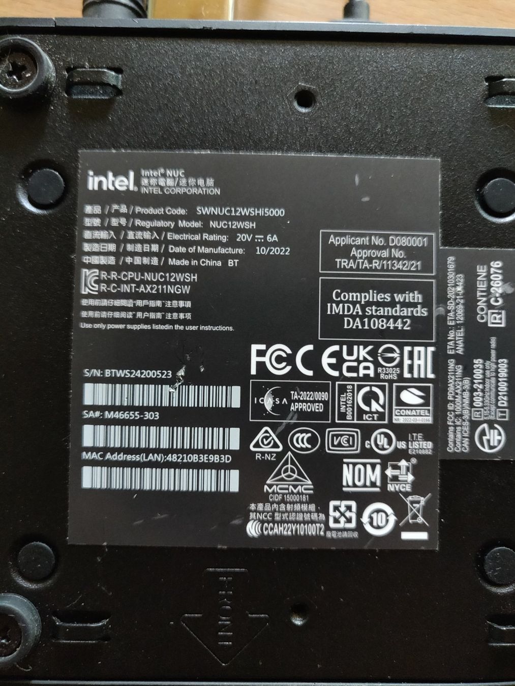 Intel PCs: Intel SWNUC12WSHi5000 64GB Ram, 500GB SSD – D'occasion à Azmoos par rooss1 3