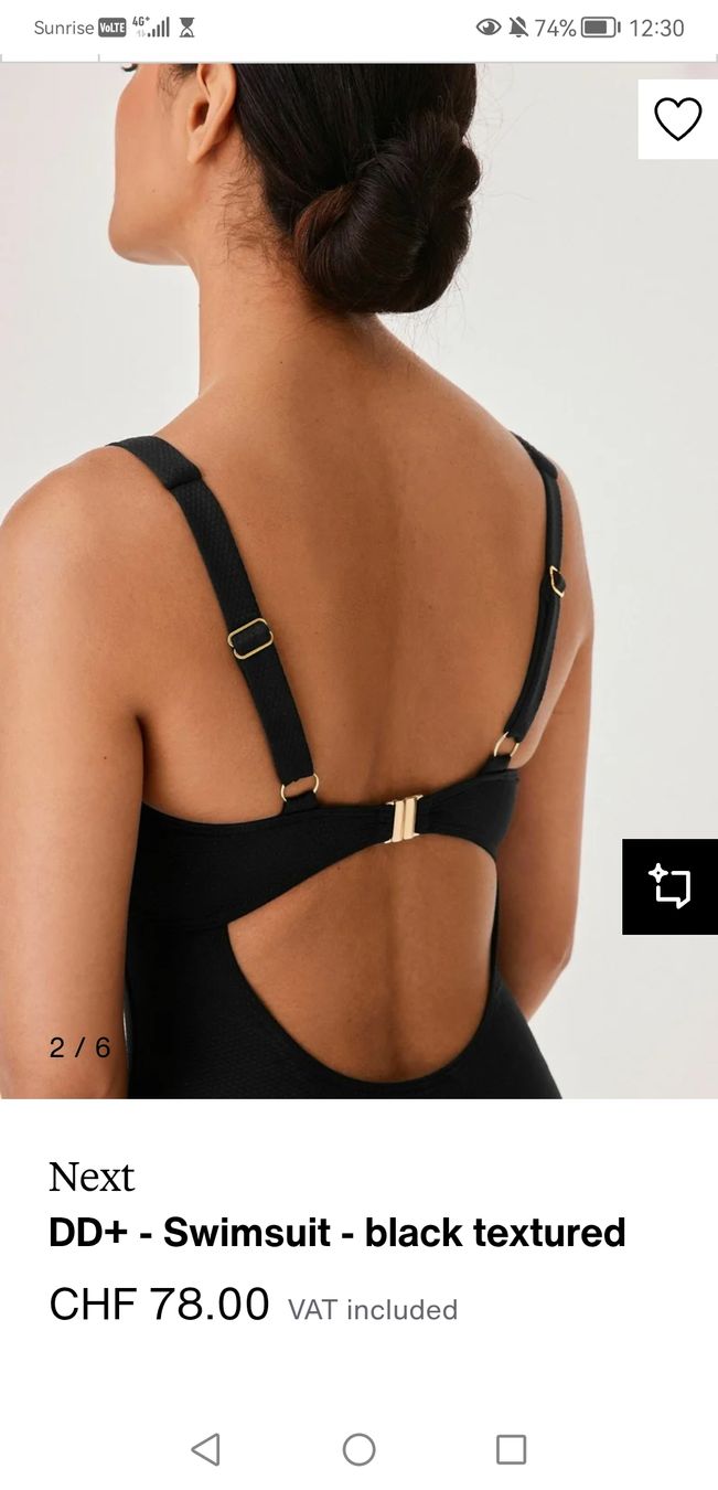 Next Costumi da bagno & Bikini: Next Black One Piece Swimsuit 75E – Usato da Uster venduto da b4x_ric 2