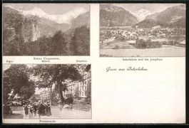 Interlaken, Panorama mit Jungfrau, Ruine