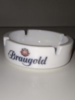 Vintage Braugold Eichhof Werbeaschenbecher Keramik Porzellan