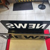 Magazin Rack black Acrylic Plexiglas Zeitungständer NEWS