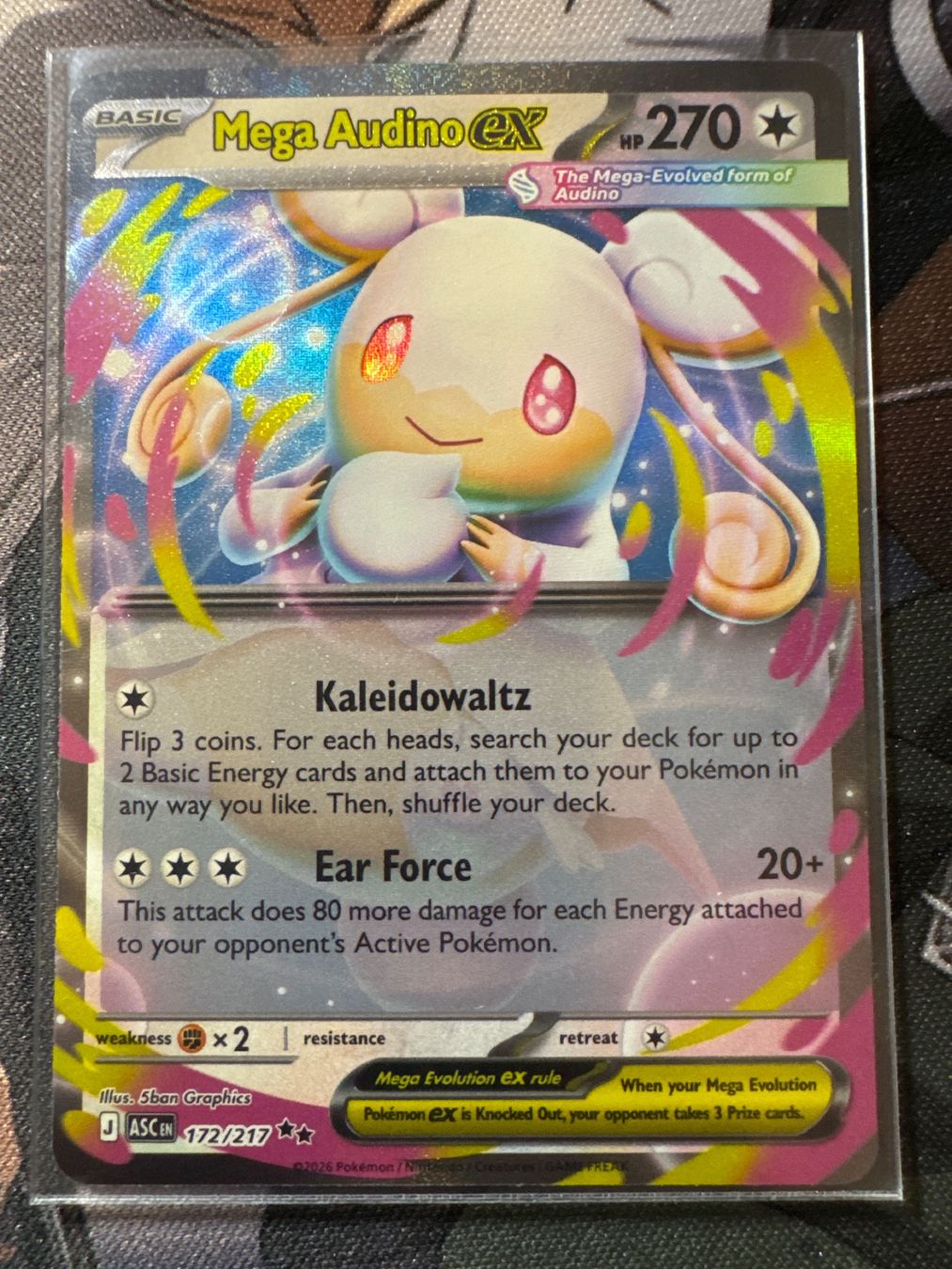 Pokémon Carte collezionabili: Mega Audino ex ASC172 EN - Ascended Heroes – Nuovo (secondo la descrizione) da Wil SG venduto da Prof.Eich