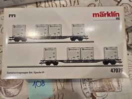 Märklin H0 47076 Güterwagenset Containertragwagen 2-teilig