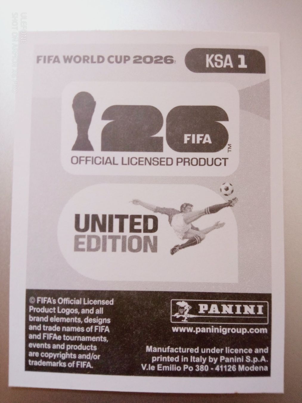 Panini Cartes à collectionner: FIFA World Cup 2026 Panini Sticker SAUDI KSA 1 – D'occasion à Volketswil par Stf801210 1