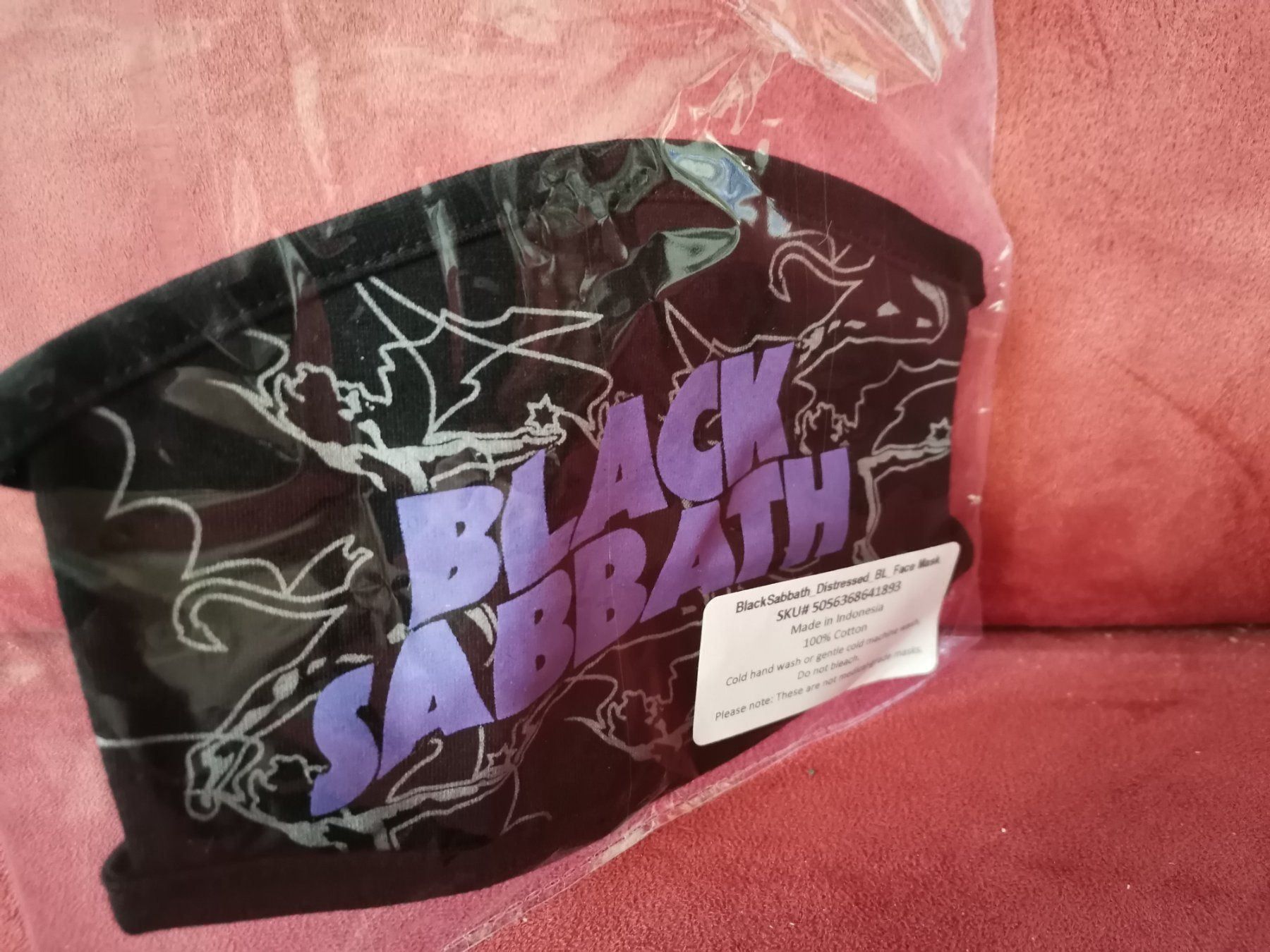 Protezione per viso e udito: Black Sabbath Gesichts Maske – Nuovo e nell'imballaggio originale da Zofingen venduto da noise123 2