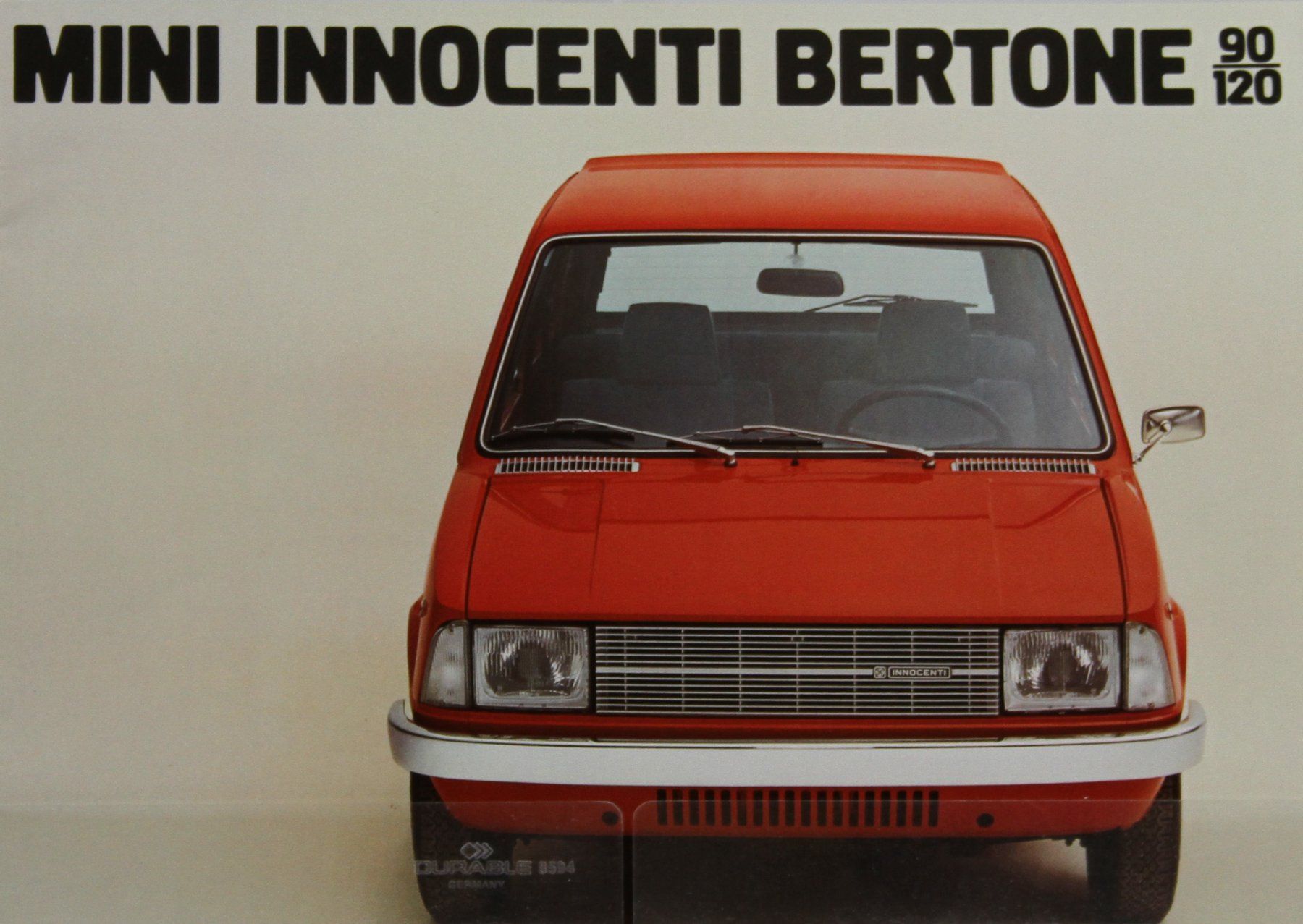 Mini Documenti: PROSPEKT | MINI INNOCENTI BERTONE - 90/120 | AB 01.1977 – Usato da Unterägeri venduto da GIGOLOLIT