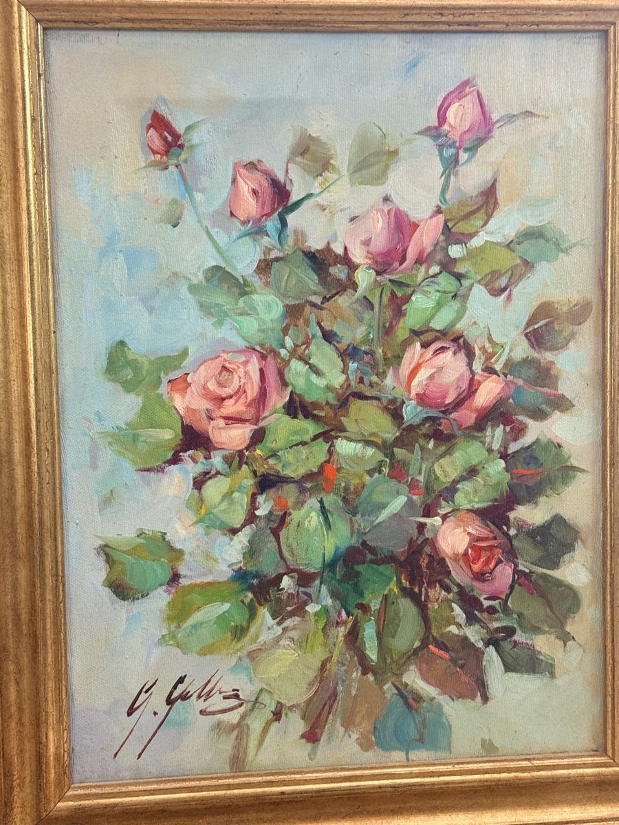 Gemälde: Ölgemälde - Stillleben mit Rosen – Gebraucht aus Solothurn von NUVICO 4