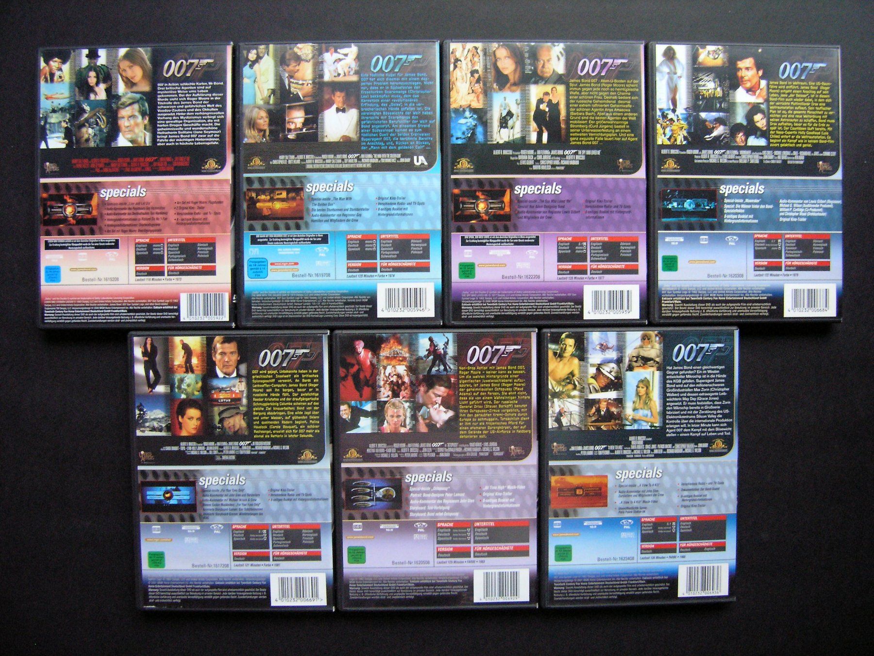 Alle DVDs: JAMES BOND MGM 007 COLLECTION ROGER MOORE EDITION – Gebraucht aus Zuzwil SG von  1