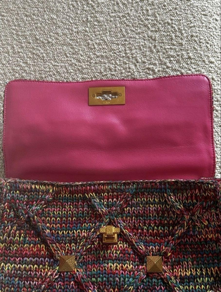 Valentino Taschen für Damen: Valentino Roman Stud Tweed Bag Multicolor – Gebraucht aus Uitikon Waldegg von sdman 6