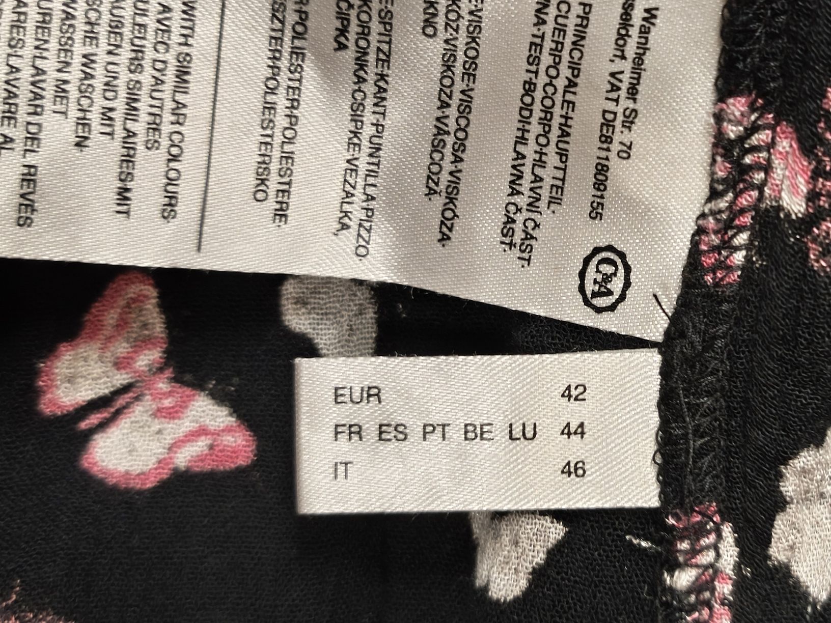 C&A Camicette: Yessica Bluse mit Schmetterlingsmuster Gr.42 – Nuovo (secondo la descrizione) da Emmetten venduto da SecondhandSiska 5