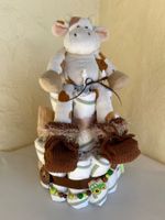 Windeltorte Kuh, Baby Geschenk, Geburt, Taufe