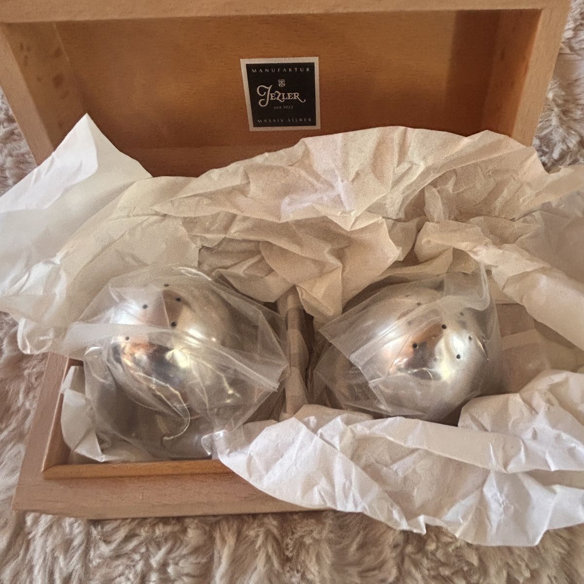 Jezler Sonstiges Geschirr: Jezler Millennium Edition Massiv Silber Eierbecher 2er Set – Gebraucht aus Laufen von belleskulptur 2