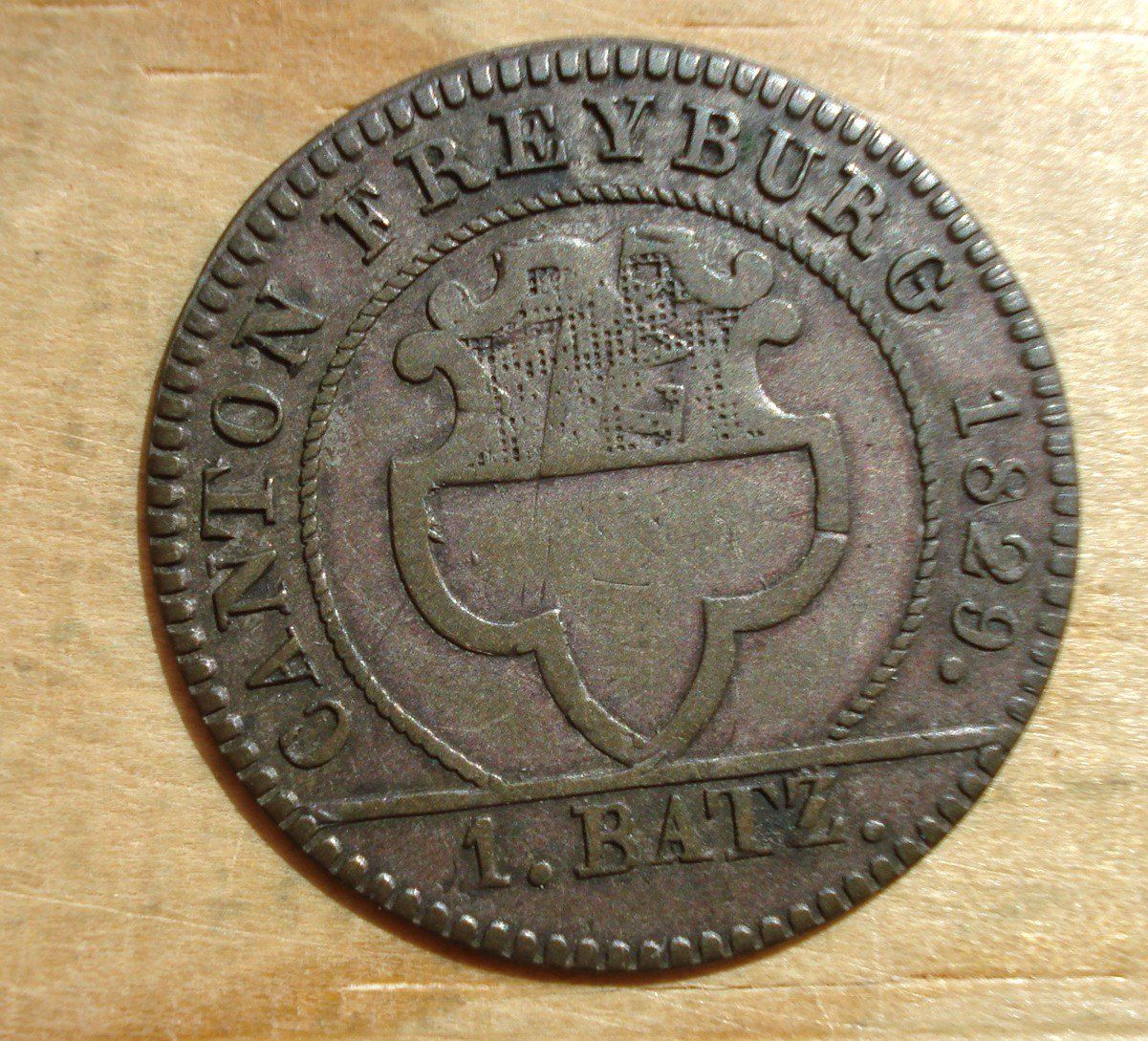 Tutti le monete: (D3) Freiburg Batzen 1829 – Usato da Erlach venduto da Net-Coins