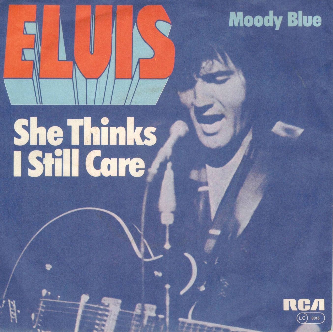 Dischi in vinile: Elvis  --  Moody Blue/She thinks i still care  Single7 – Usato da Rheinau venduto da asteng