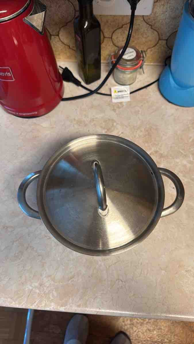 Pentole: Edelstahl-Kochtopf 20 cm mit Deckel – gebraucht – Usato da Thalwil venduto da Maricortin 1
