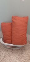 Grosse Kissen Orange 2er Set Leinen Optik top Zustand!