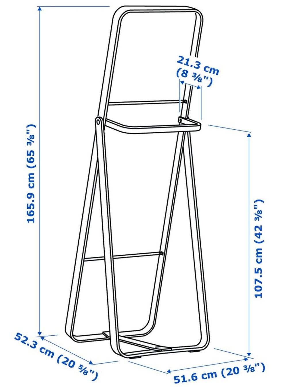 Ikea Specchi: Standspiegel "Ikornness", Esche, 52x167 cm – Usato da Zürich venduto da cclsn 3