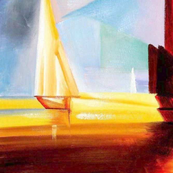 Riproduzioni & Creazioni: Abstrakt - Tag am Meer – Nuovo (secondo la descrizione) da Larnaca venduto da KunstDepot24 2