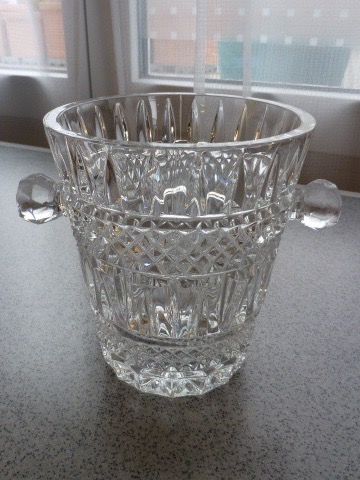 Eisbehälter Sektkühler Kristallglas massiv 8