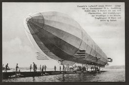 Luftschiff Graf Zeppelin neues Modell Karte als Nachdruck