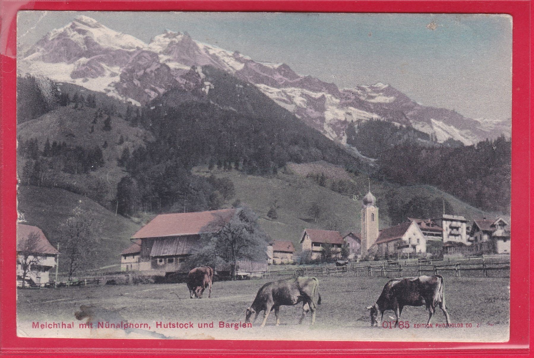 Cartoline postali: MELCHTHAL MIT NÜNALPHORN UND BARGLEN, 15.7.1912 – Usato da Oberrieden venduto da Gebirgsstelze