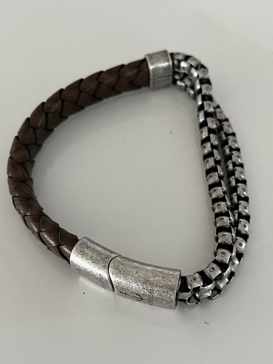 Deichbrise edles vintages Lederarmband mit Metal 1