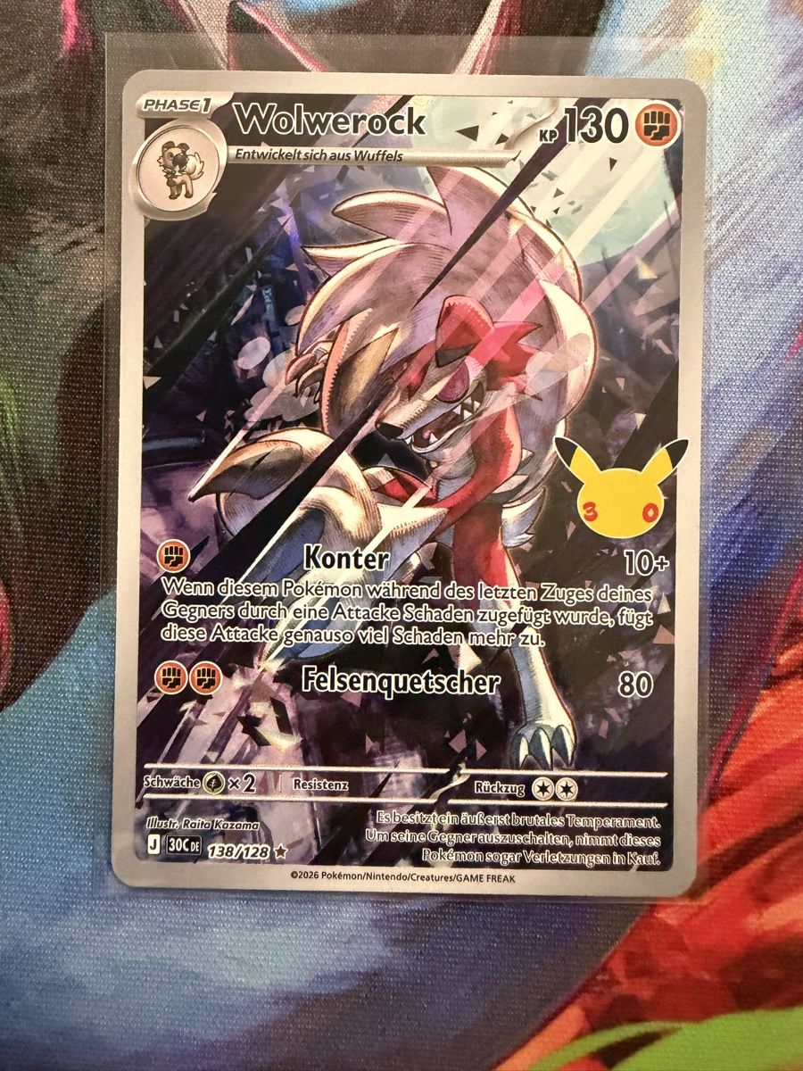 Pokémon Sammelbilder & Trading cards: Pokémon Wolverock 138/128 30th Anniversary – Neu (gemäss Beschreibung) aus Basel von Phantom_Consulting