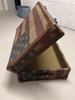 Vintage American Flag Trunk - Unique Decor Piece - Sturdy