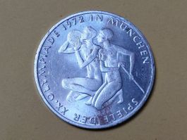 Deutschland 10 Mark "Athleten" 1972 F Silber