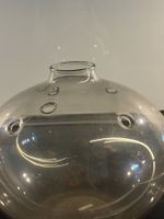 Gr. Vase Glas "Löcher" leicht beige M. Bang Holmegaard 70er