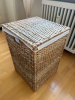 BRANÄS Wäschekorb, gefüttert, Rattan, 80 l