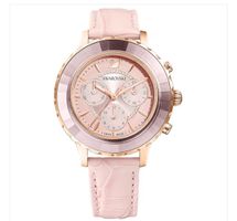Swarovski Octea Lux Watch - Rose Gold & Pink Leather Band