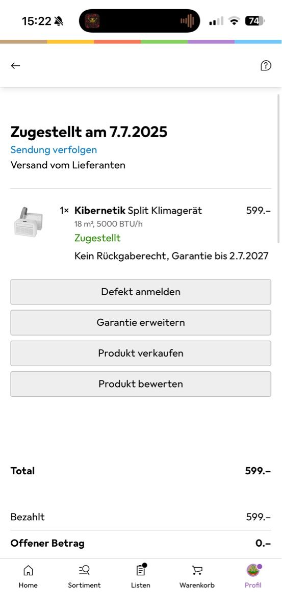 Kibernetik Klimageräte: Kibernetik Split Klimagerät inkl. Garantie – Gebraucht aus Toffen von sandrullo 3