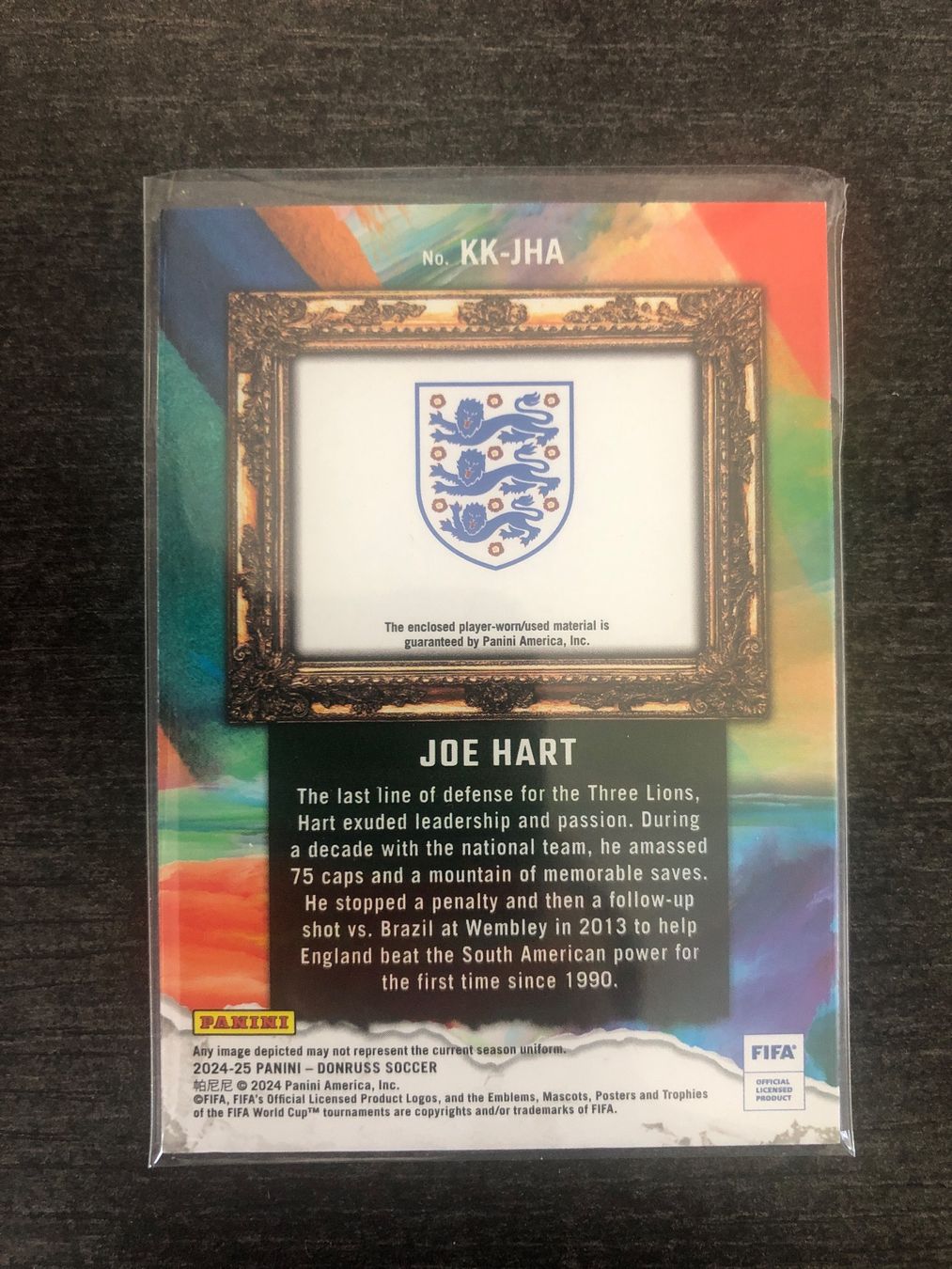 Topps Carte collezionabili: Panini Donruss Joe Hart England Patch – Usato da Wangenried venduto da Garagara 1